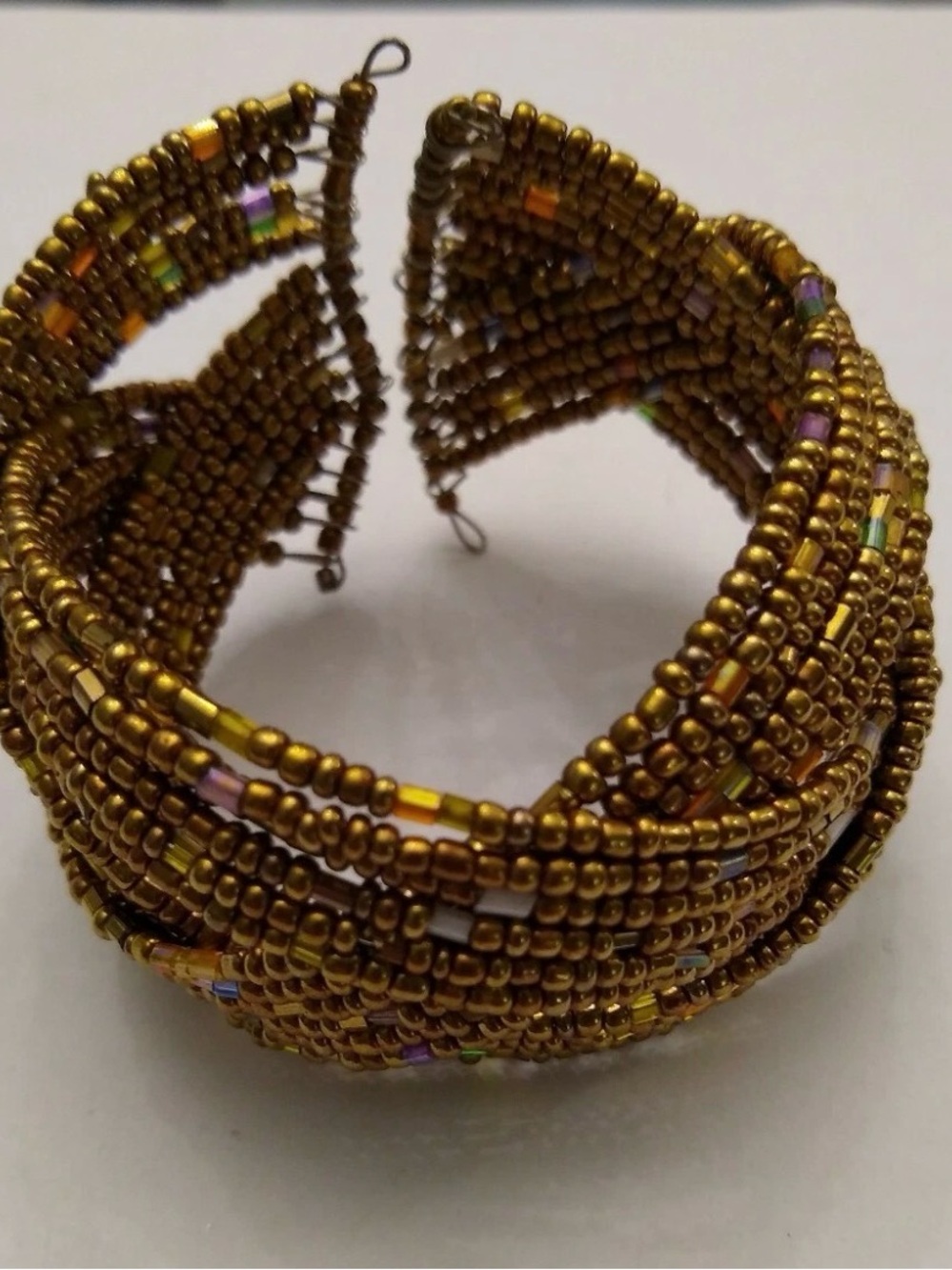 Gold Multi-Row Beaded Women’s Bracelet